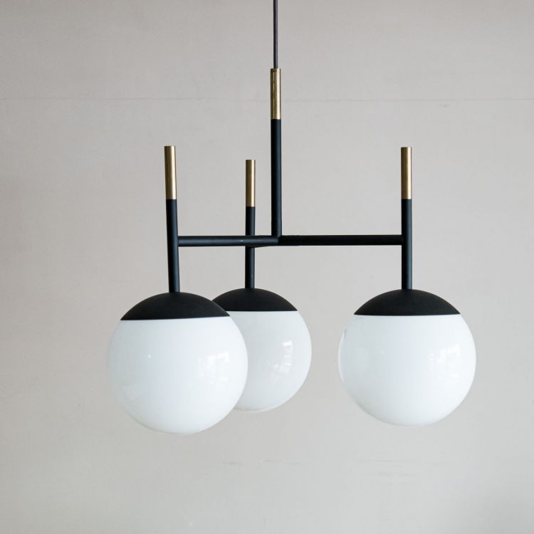 紺×赤 ARTWORKSTUDIO Bliss pendant lamp 3 白熱球付属モデル AW-0482V